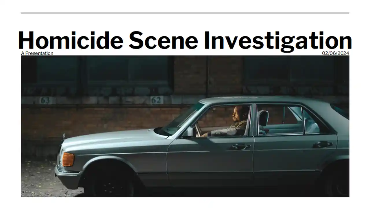 Simple Clean Homicide Scene Investigation Slides