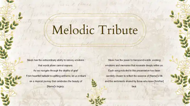 Songs For A Mother's Funeral Slides