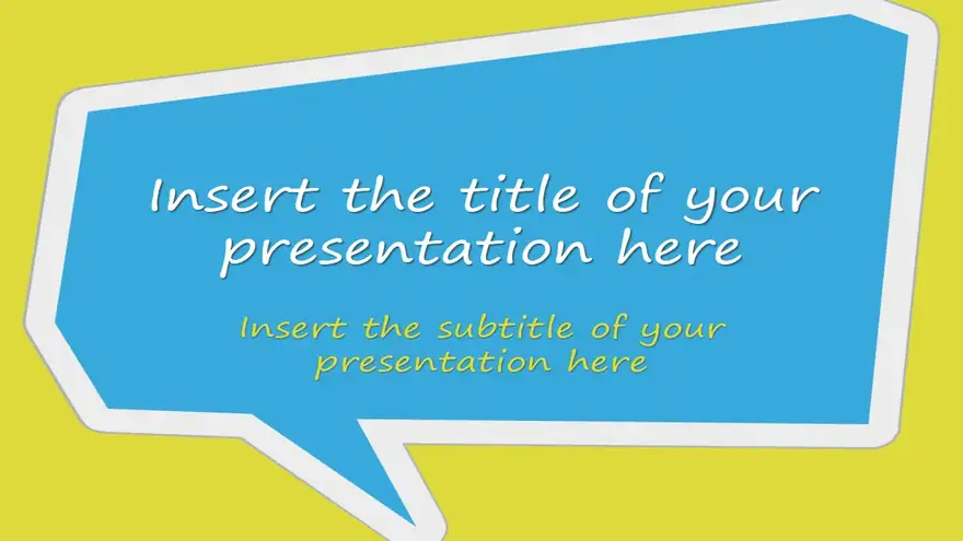 Speech Bubbles – Free Template for PowerPoint and Impress