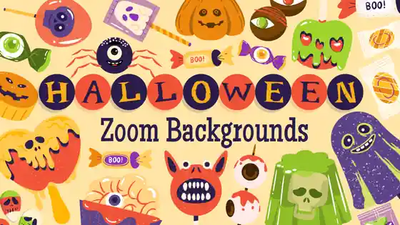 Spooky Halloween Zoom Backgrounds Slides