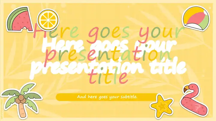 Summer vibes, free summer presentation template.