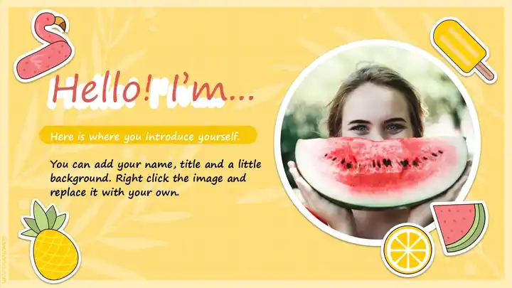 Summer vibes, free summer presentation template.