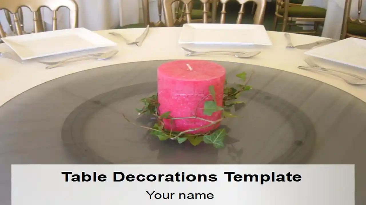Table Decorations PowerPoint Template