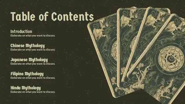 Tarot Card Style Asian Forests Mythology Slides