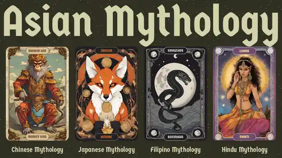 Tarot Card Style Asian Forests Mythology Slides