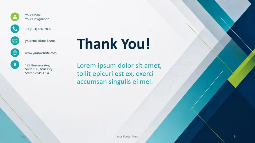 Teal Geometry Template