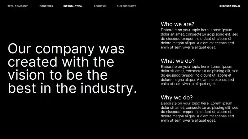 Tech Company Onboarding Slides