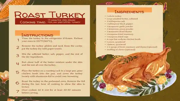 Thanksgiving Recipe Cards