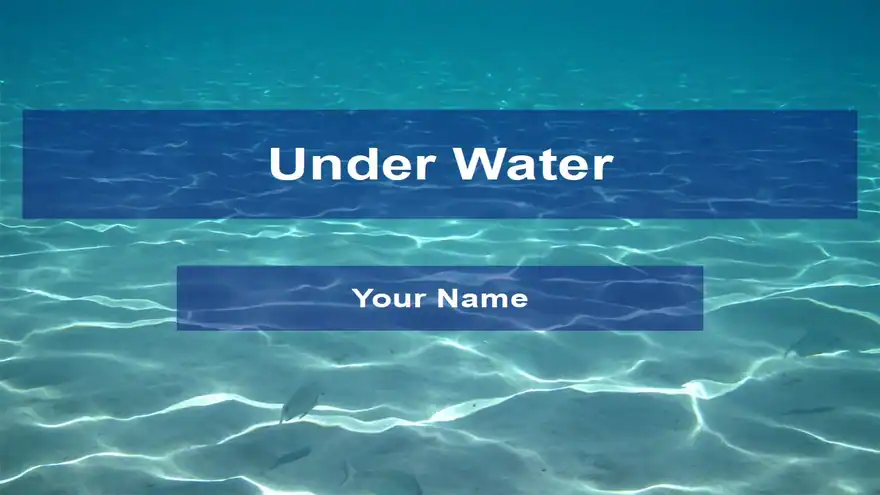 Underwater template