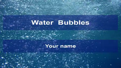 Water bubbles template