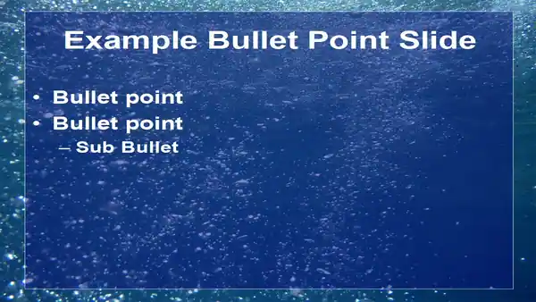 Water bubbles template