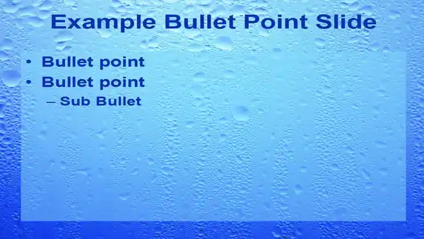 Water Drops Template