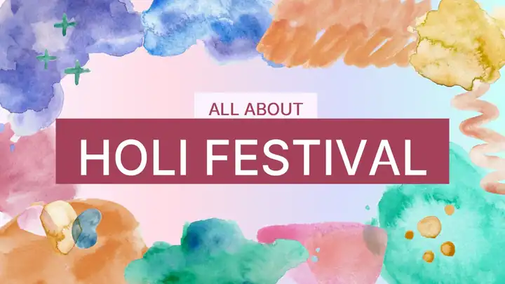 Watercolor Holi Background Slides