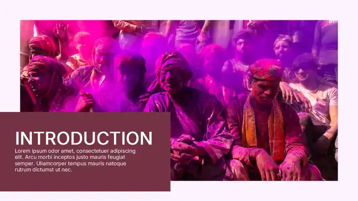 Watercolor Holi Background Slides