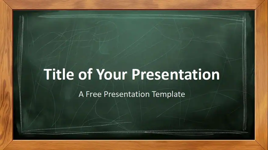 Wooden Framed Chalkboard Template