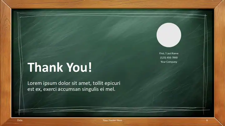 Wooden Framed Chalkboard Template