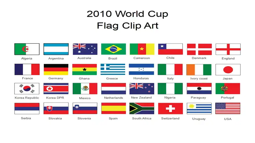 World Cup flags PowerPoint template