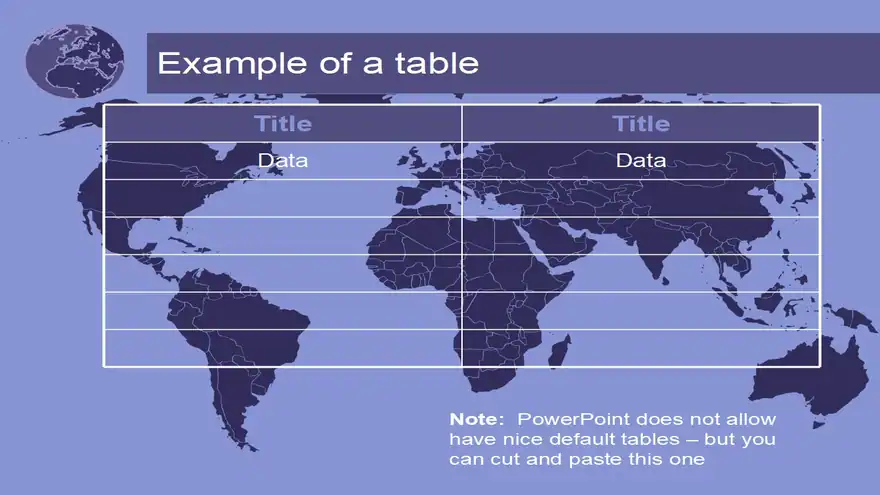 World Purple Template