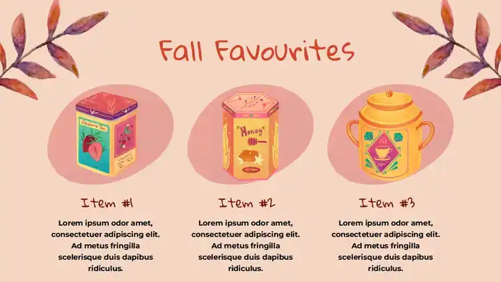 Fall Poetry Teatime Background Slides