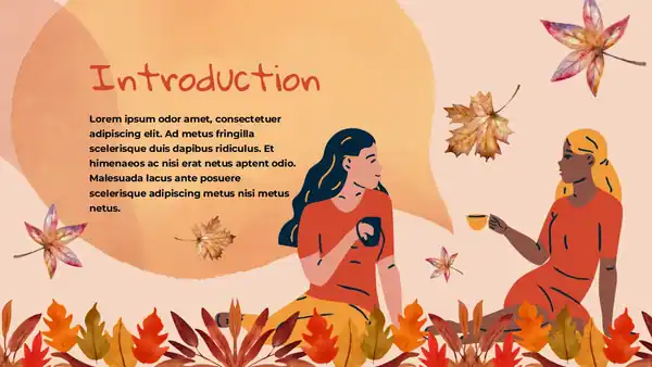 Fall Poetry Teatime Background Slides