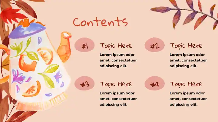 Fall Poetry Teatime Background Slides