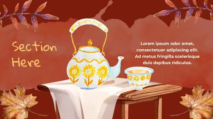 Fall Poetry Teatime Background Slides