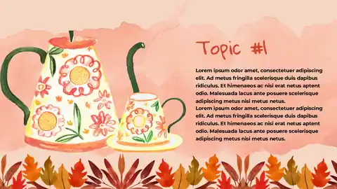 Fall Poetry Teatime Background Slides