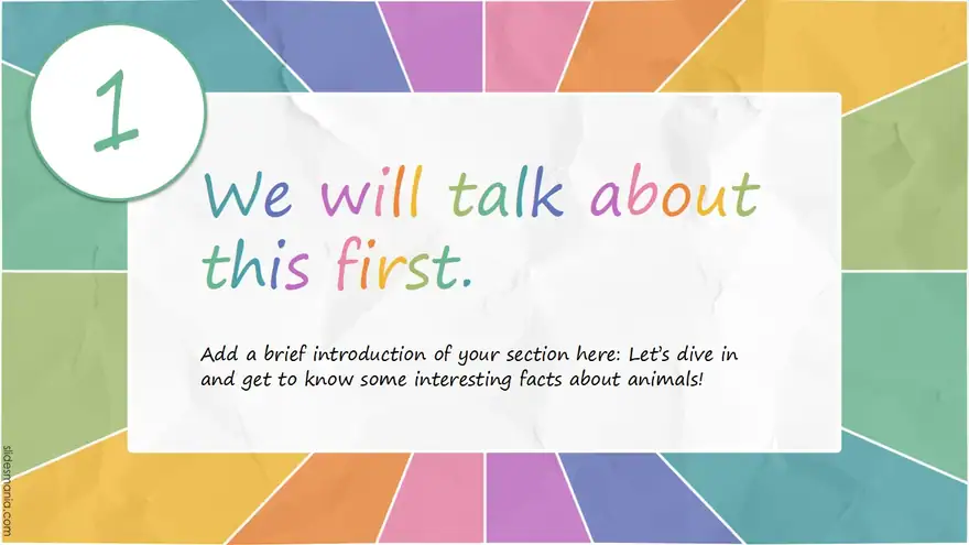 Joyce, fun and creative free slides theme.