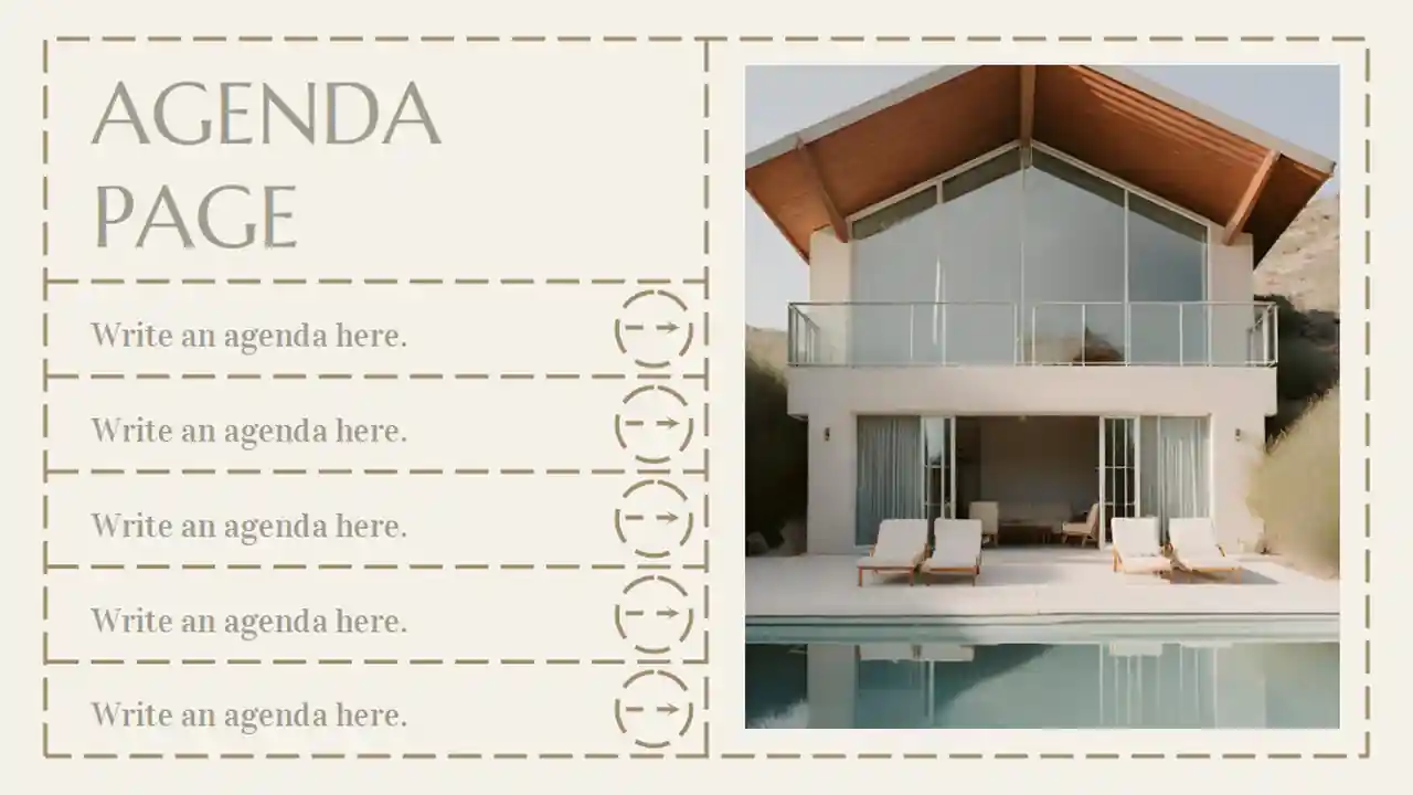 Minimal Luxury Vacation Homes Company Profile Slides