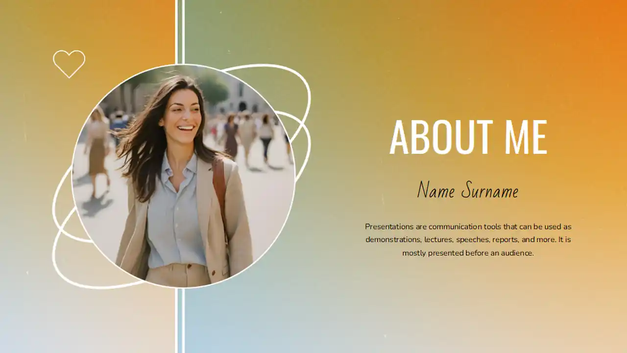 Modern Minimal Self Introduction for Team Meeting Slides