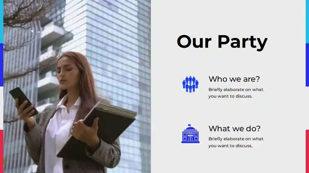Simple Political Party Company Profile Slides