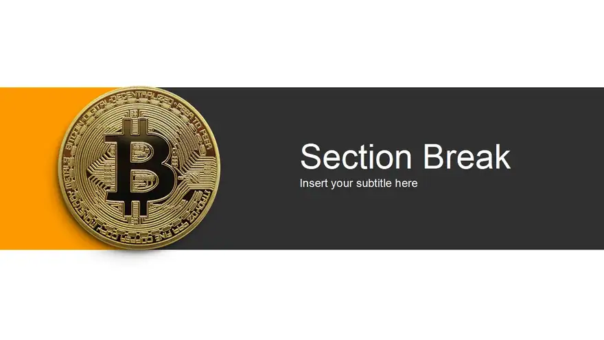 Golden Bitcoin PowerPoint Templates