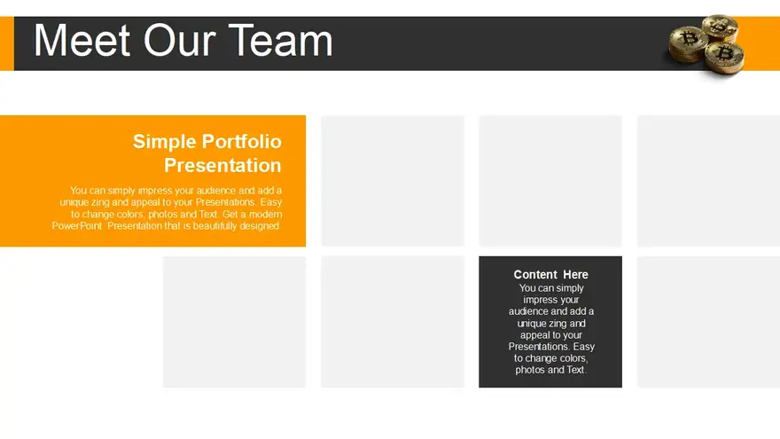 Golden Bitcoin PowerPoint Templates