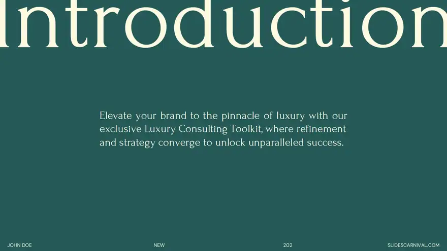 Luxury Consulting Tool Slides