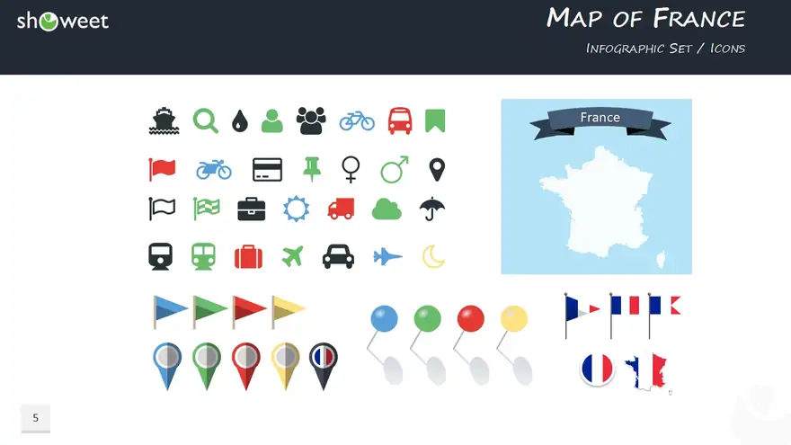 Map of France Templates for PowerPoint