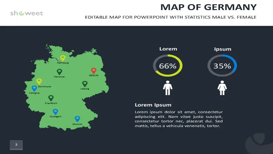 Map of Germany Templates for PowerPoint