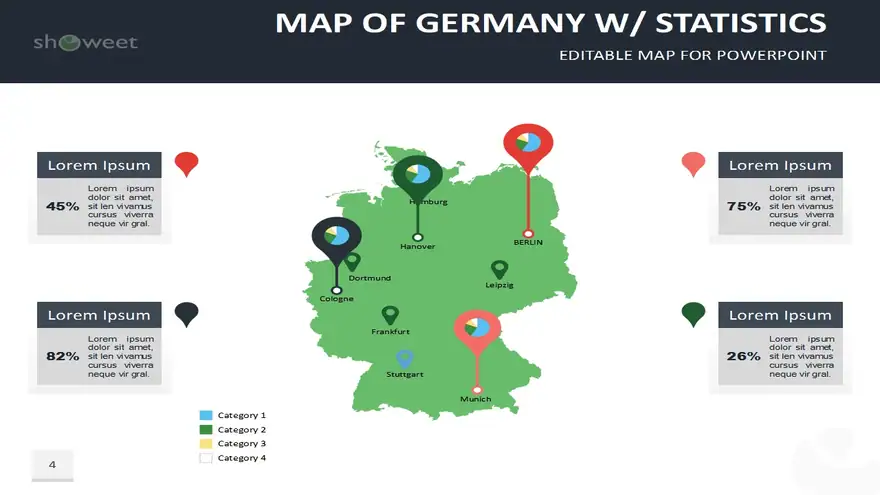 Map of Germany Templates for PowerPoint