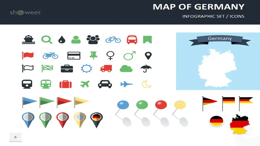Map of Germany Templates for PowerPoint
