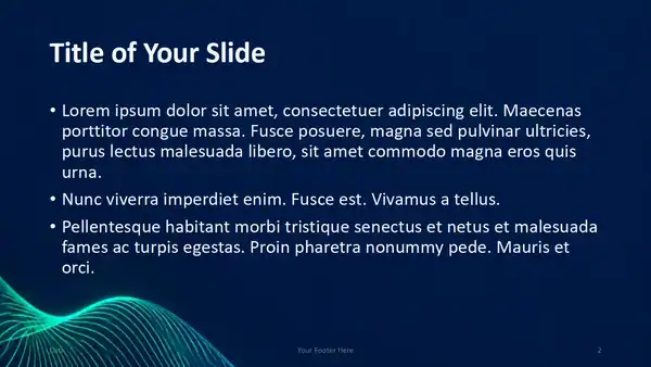 Neon Data Waves Template