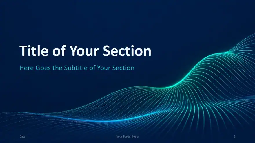 Neon Data Waves Template