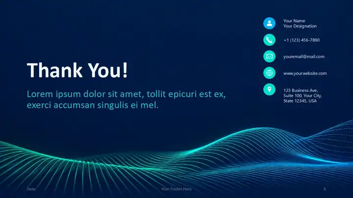 Neon Data Waves Template