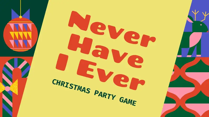 Never Have I Ever Christmas Party Game Slides