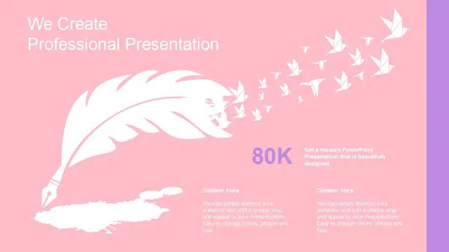 Opened Book with Paper Cranes PowerPoint Templates