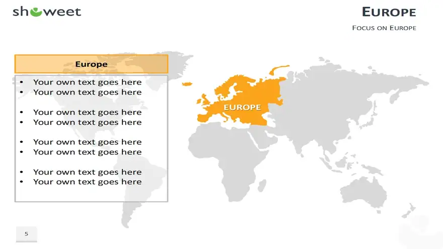 PowerPoint World Map with Rollover Effect