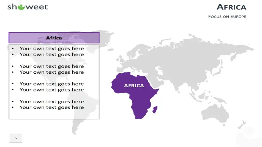 PowerPoint World Map with Rollover Effect