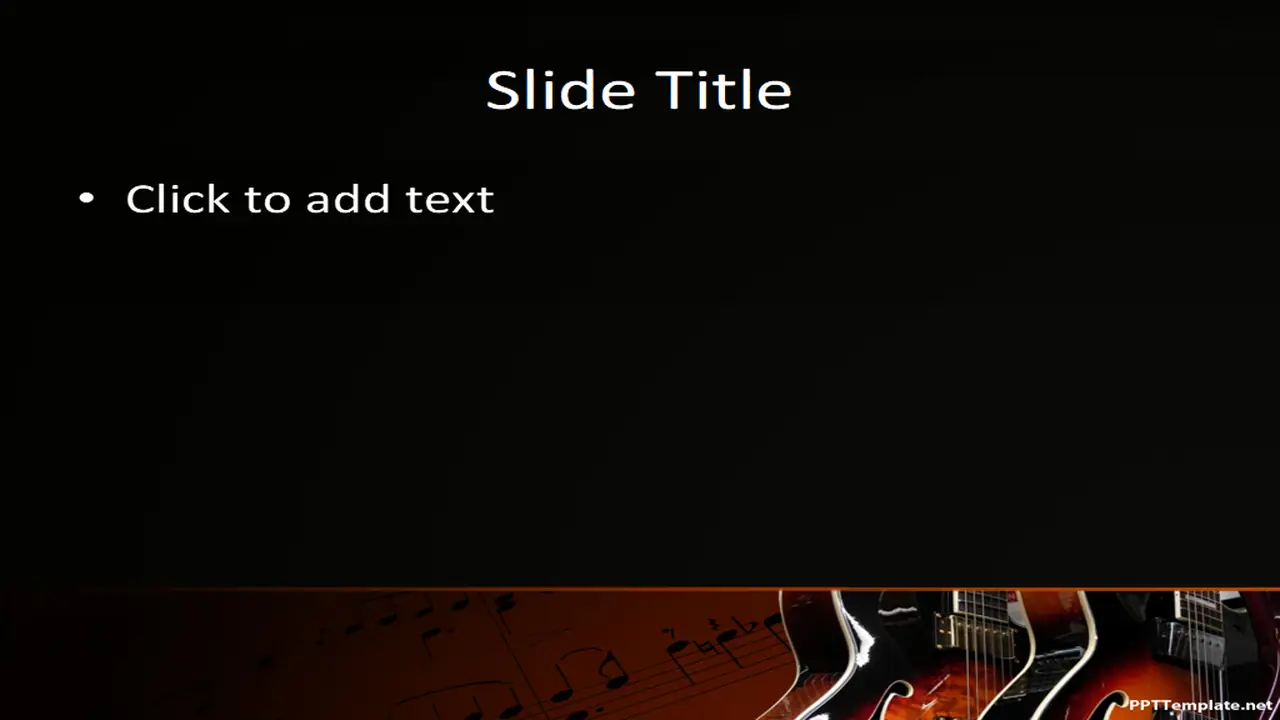 Free Music Guitar PPT Template