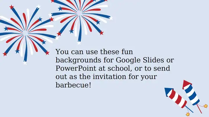 4th of July Free Presentation Template for Google Slides or PowerPoint