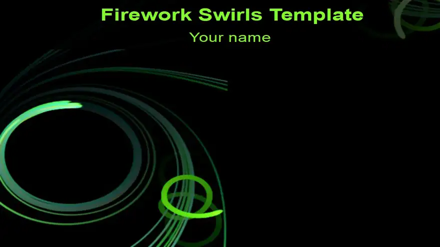 Abstract Firework Swirls PowerPoint Template