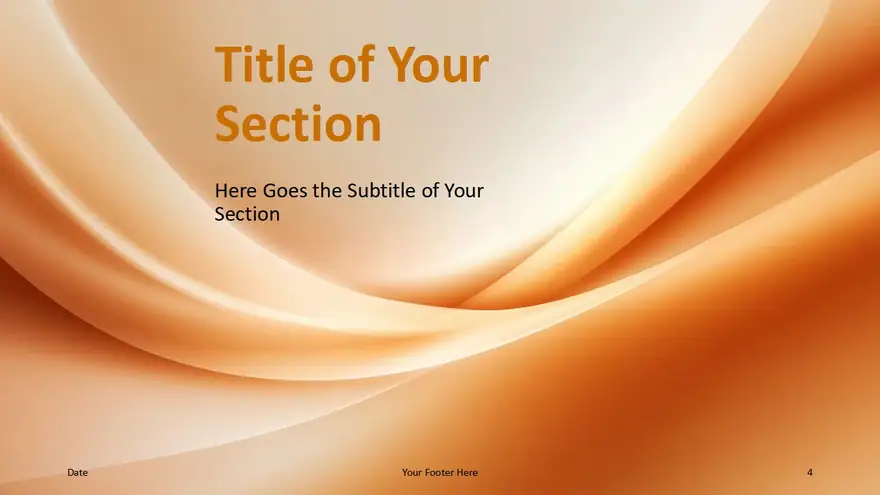 Abstract Orange Wave Template