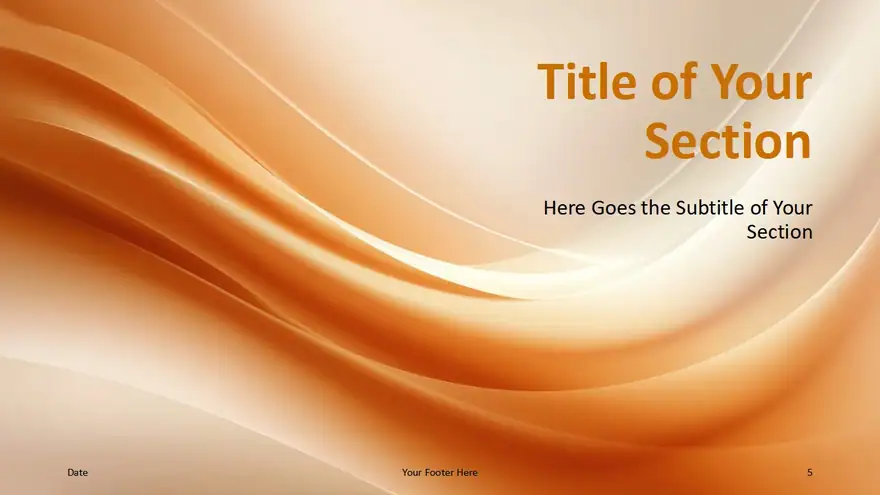 Abstract Orange Wave Template